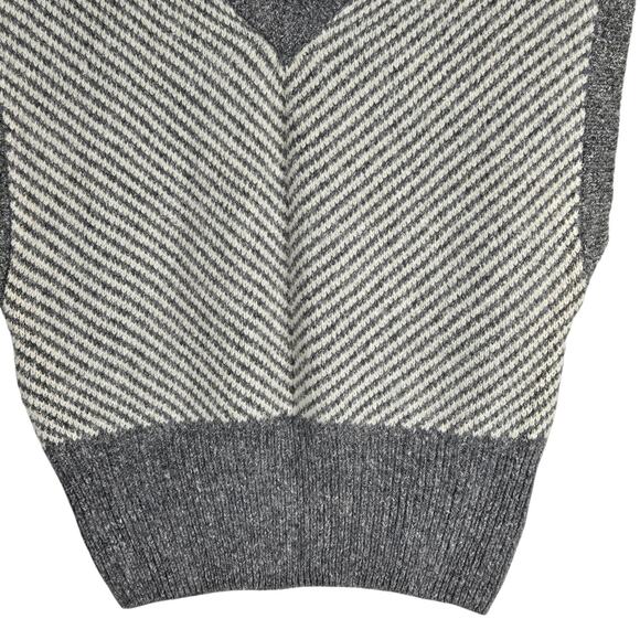 Andrew St. John Sweater Vest Women Large Gray V Neck Silk Linen Angora Blend VTG - Picture 4 of 9